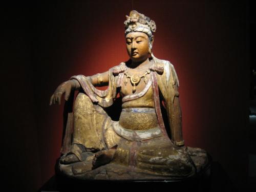 boddisatva of compassion, in wood. boddisatva of compassion, in wood.